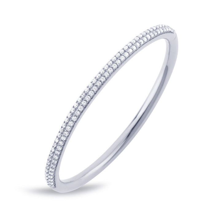 D'avie 18K Whitegold Bangle w. 102 Diamonds