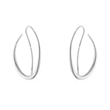 Offspring Double Silver Hoops
