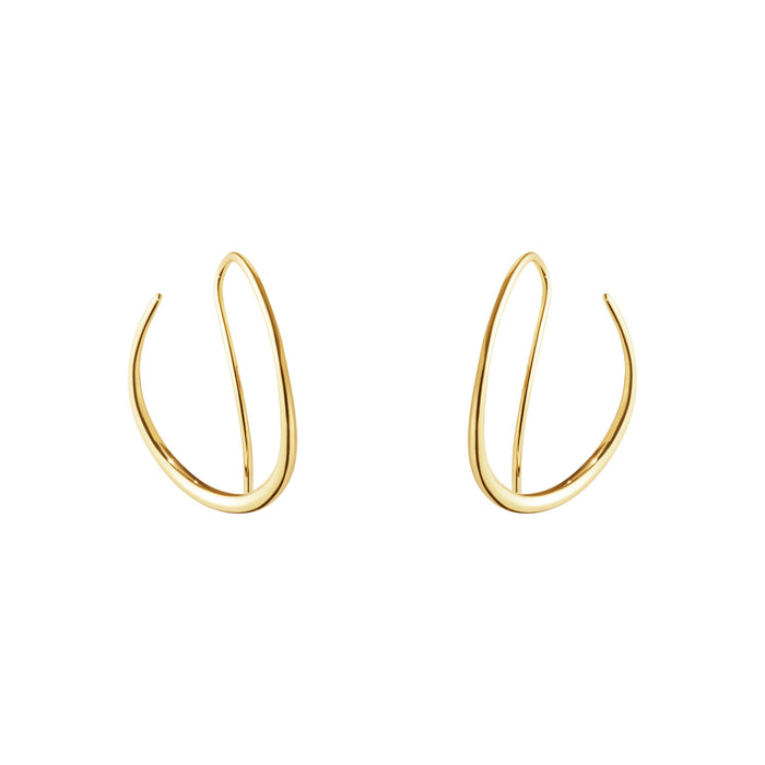 Offspring Double 18K Gold Hoops