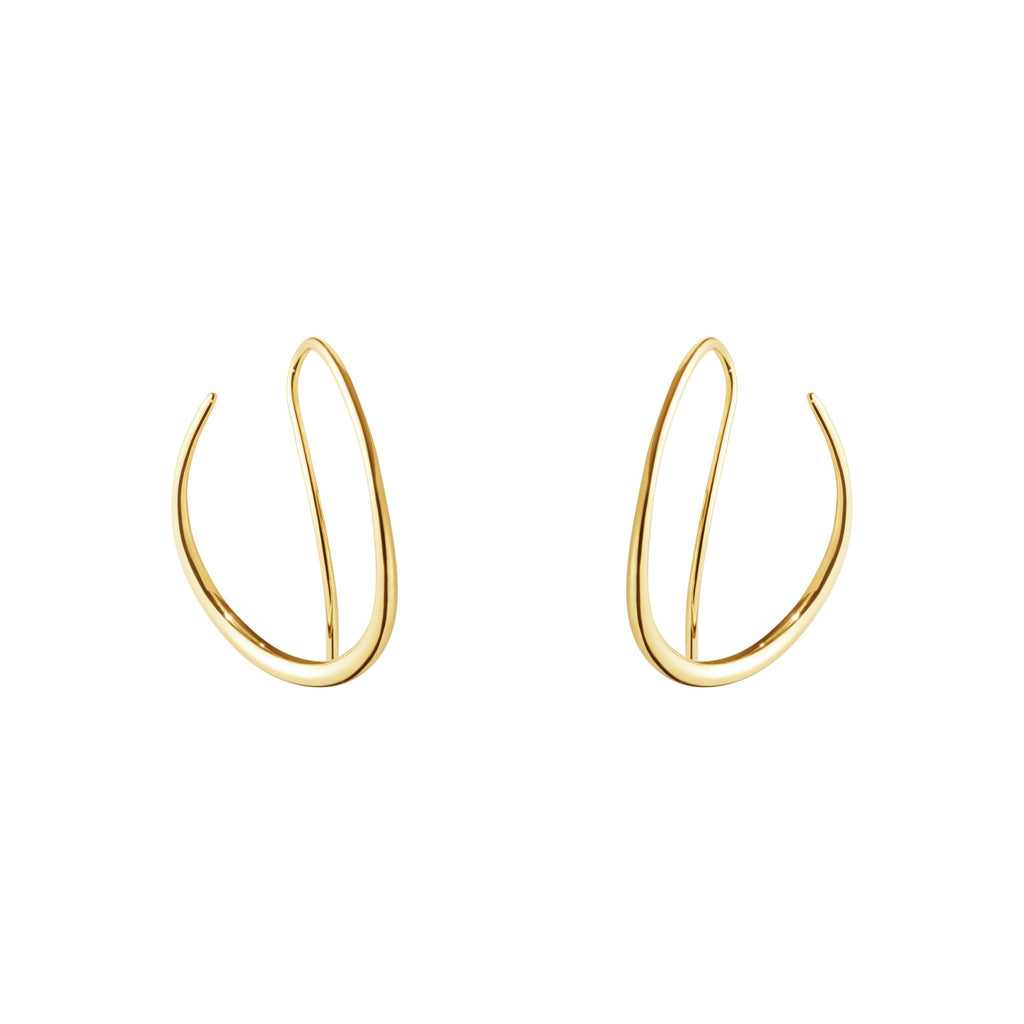 Offspring Double 18K Gold Hoops