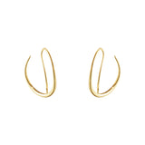 Offspring Double 18K Gold Hoops