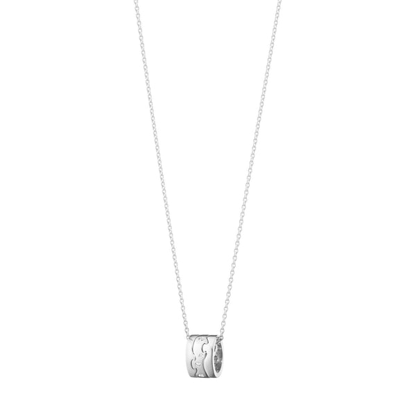 Fusion Halskette aus 18K Weißgold I Diamant 0.05 Kt.