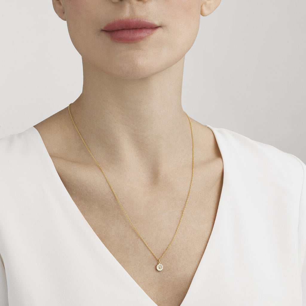 Daisy 7mm. Gold Plated Necklace