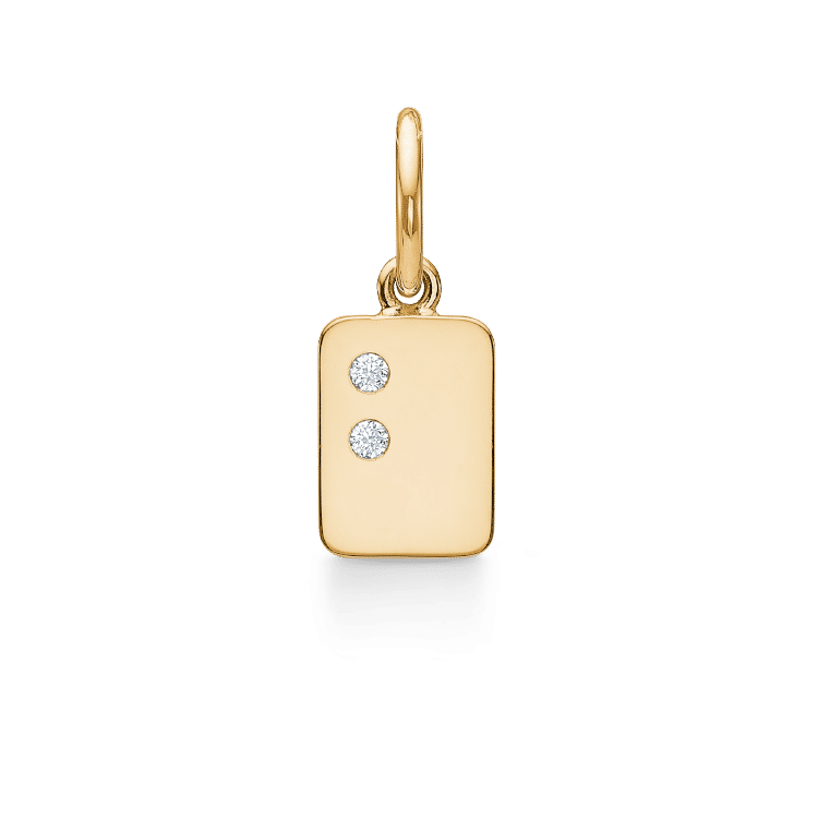 My Secret B 18K Gold Pendant w. Diamonds