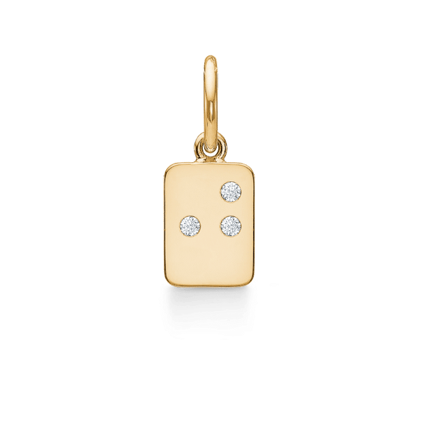 My Secret J 18K Gold Pendant w. Diamonds