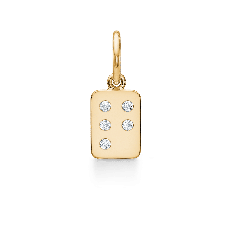 My Secret Q 18K Gold Pendant w. Diamonds