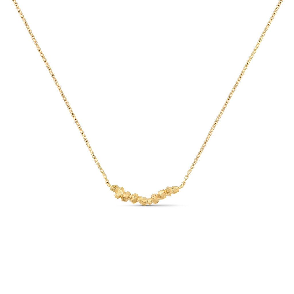 Nuggets On A String Necklace Gold