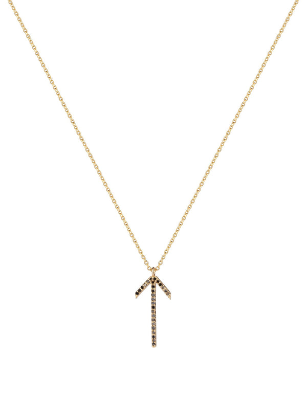 Arrow Gold Plated Necklace w. Spinel