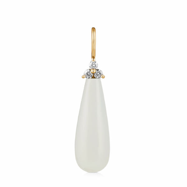 Fryd 18K Gold Pendant w. Diamonds & Moonstone