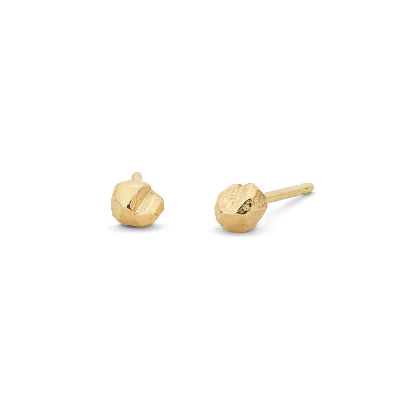 Small Nugget Stud Earring Gold