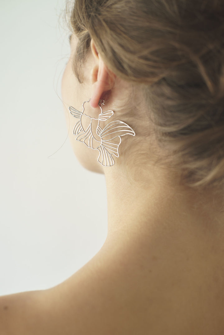 Koi Silver Earrings