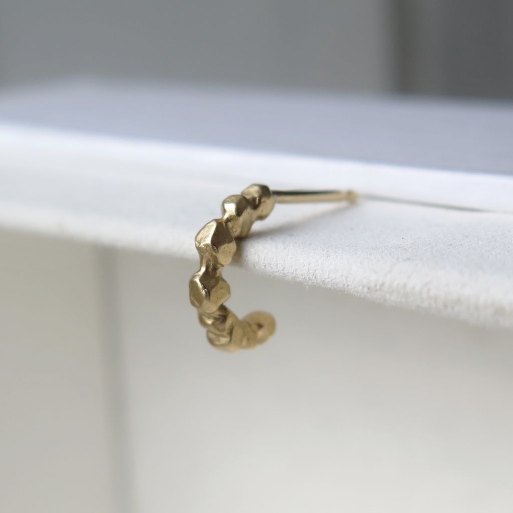 Tiny Nugget Huggie Gold