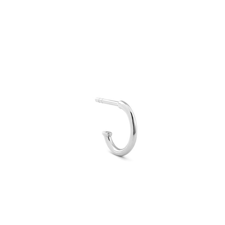 Rock Small 18K Whitegold Hoop w. Diamond