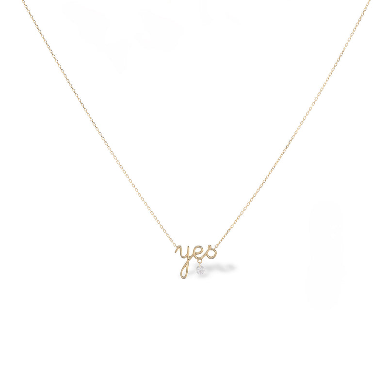Yes 18K Gold Necklace w. Diamond