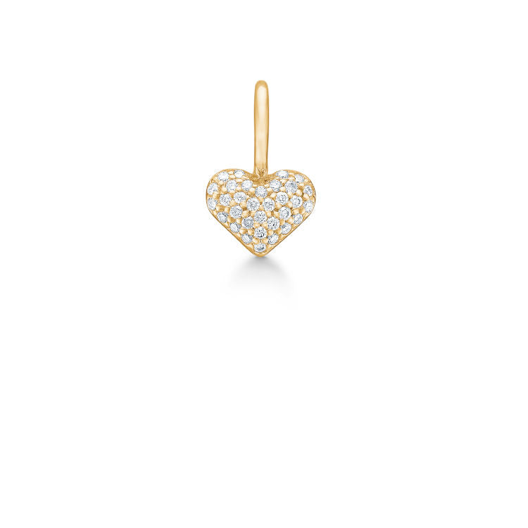 Rock my Heart 18K Gold Pendant w. Diamonds