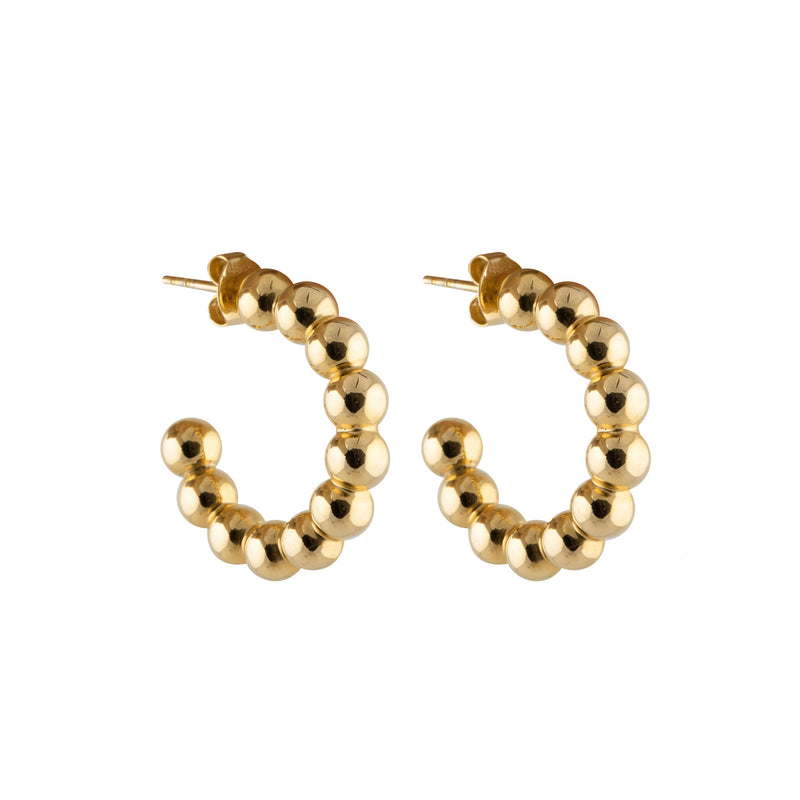 Bubble 18K Gold Plated Hoops