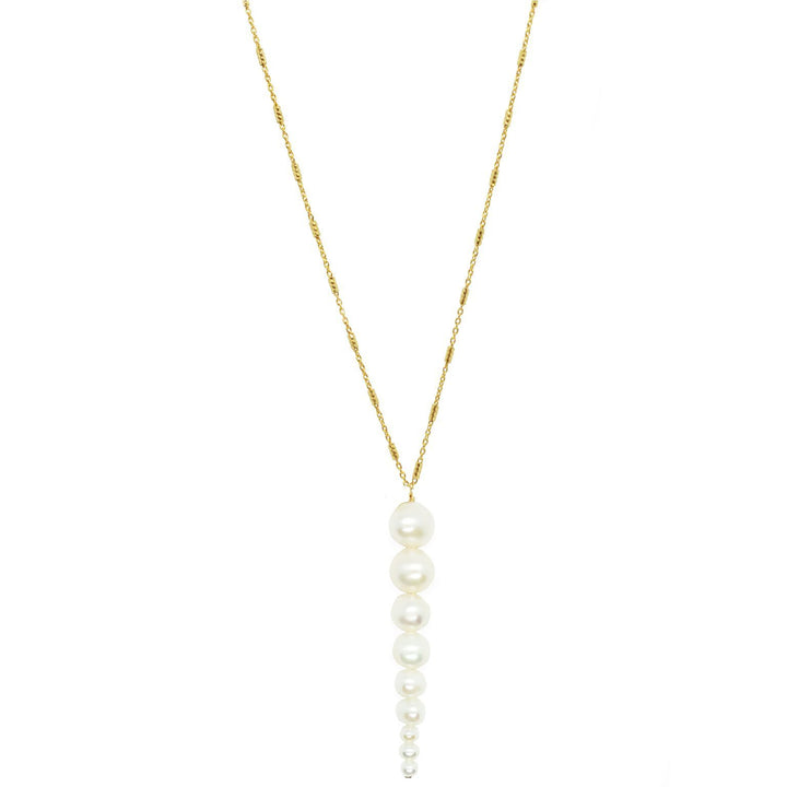 Pointy Pearl Halskette I Vergoldet mit Perlen