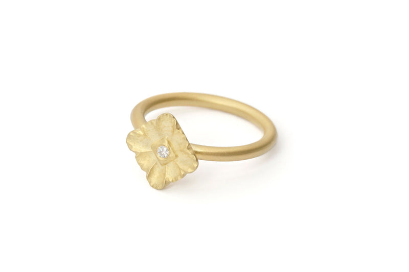 Lace 18K Guld Ring m. Diamant