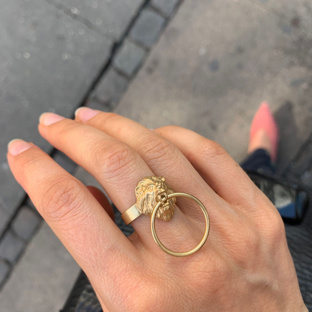 Lion Ring Gold Plated