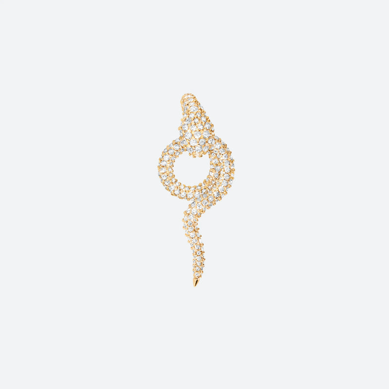 Snakes Pendant Pavé 18K Gold w. Diamonds