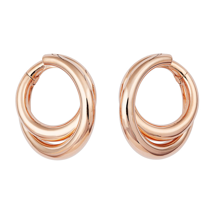 Infinity Loop Big Plain 18K Rosegold Hoops