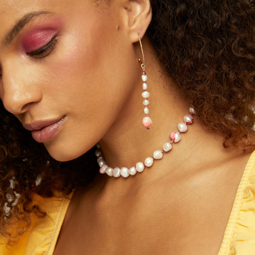 Choker Bahía Rose 18K Gold Plated Necklace w. Pearls