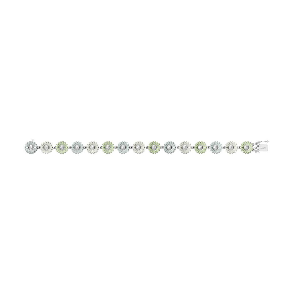 Daisy x Stine Goya Silver, Green & White Bracelet