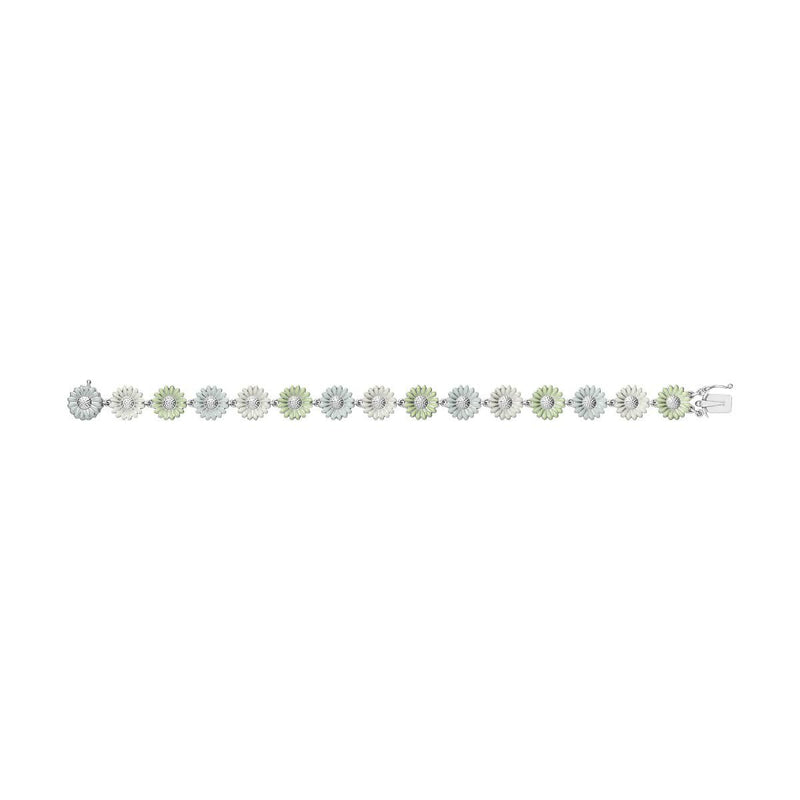 Daisy x Stine Goya Silver, Green & White Bracelet