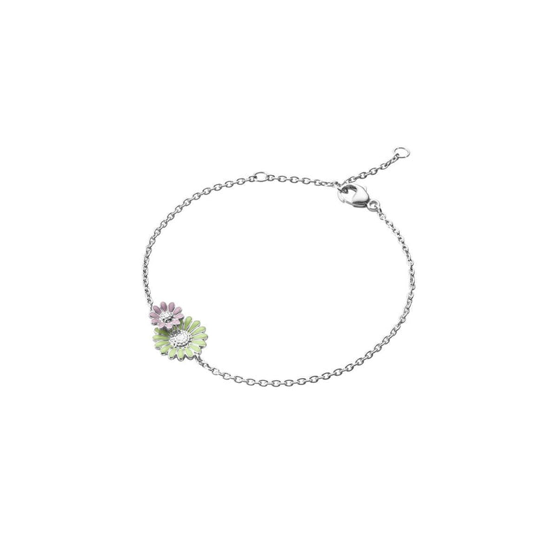 Daisy x Stine Goya Silver, Pink & Green Bracelet