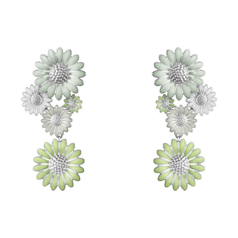   STINE GOYA デイジーモチーフ ピアス Georg Jensen Daisy x Stine Goya Silver, White, Green & Blue