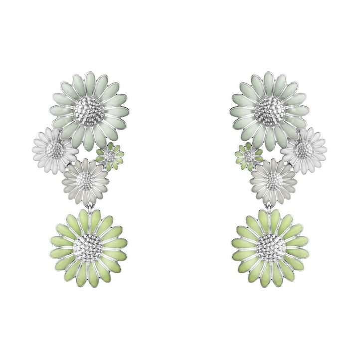 Daisy x Stine Goya Ohrringe I Silber I Weiß, Grün & Blau