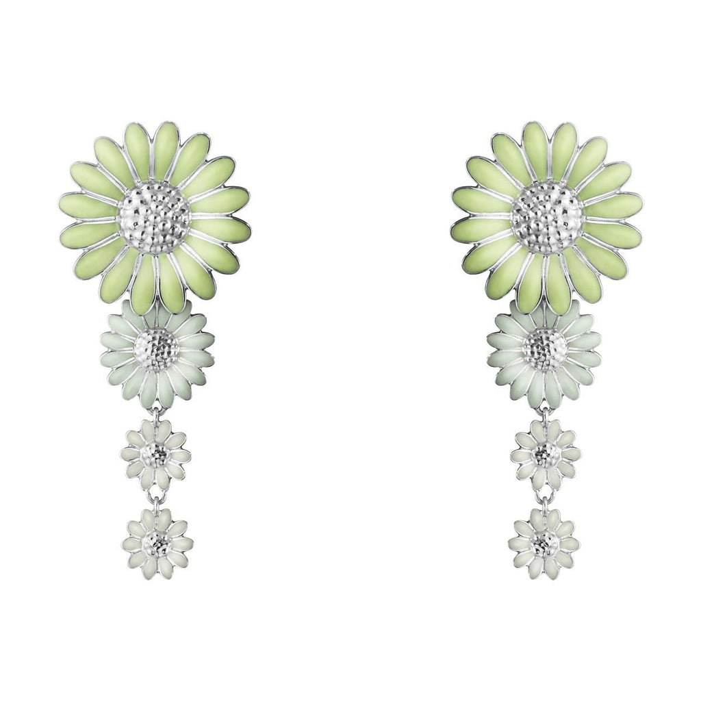 Daisy x Stine Goya Silver, Green & Blue Earrings