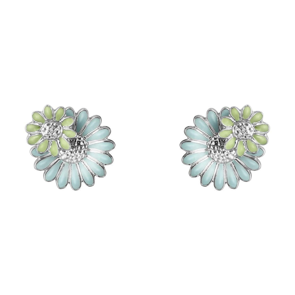 Daisy x Stine Goya Silver, Blue & Green Earrings