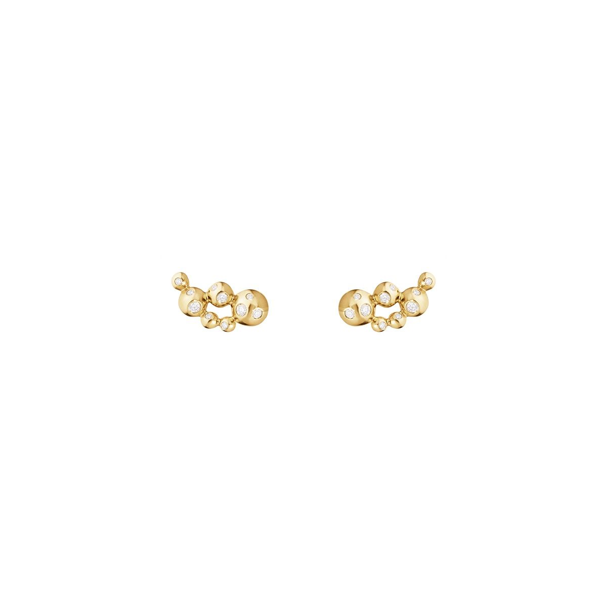 Moonlight Grapes 18K Gold Earring w. Diamond 0.14ct