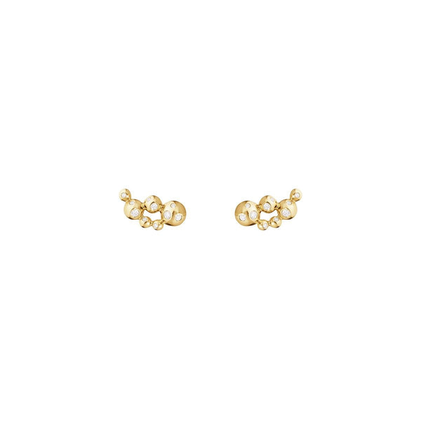 Moonlight Grapes 18K Gold Earring w. Diamond 0.14ct