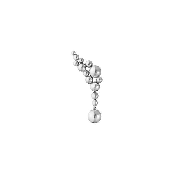 Moonlight Grapes Silver Earring w. Silver beads