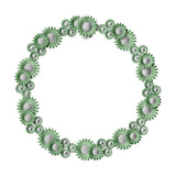 Daisy x Stine Goya Big Green Silver Necklace