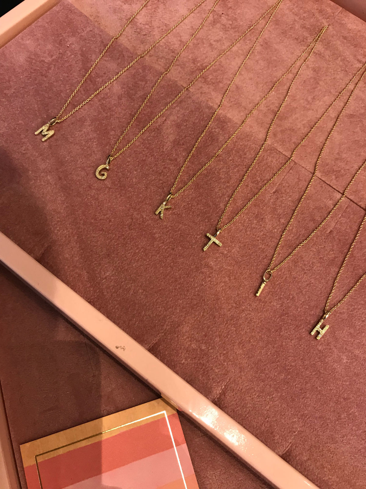 Bogstav L 10K Guld Vedhæng m. Diamanter