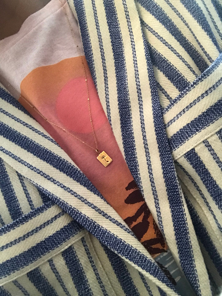 Snowflake Square Halskette 14K Gold