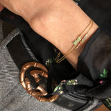 Josephine Armband 18K vergoldet I Saphir & Tsavorit