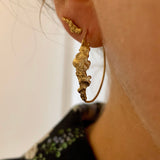 Small Rock Earstuds Gold Plated