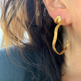 Wave Hoops Gold Plated