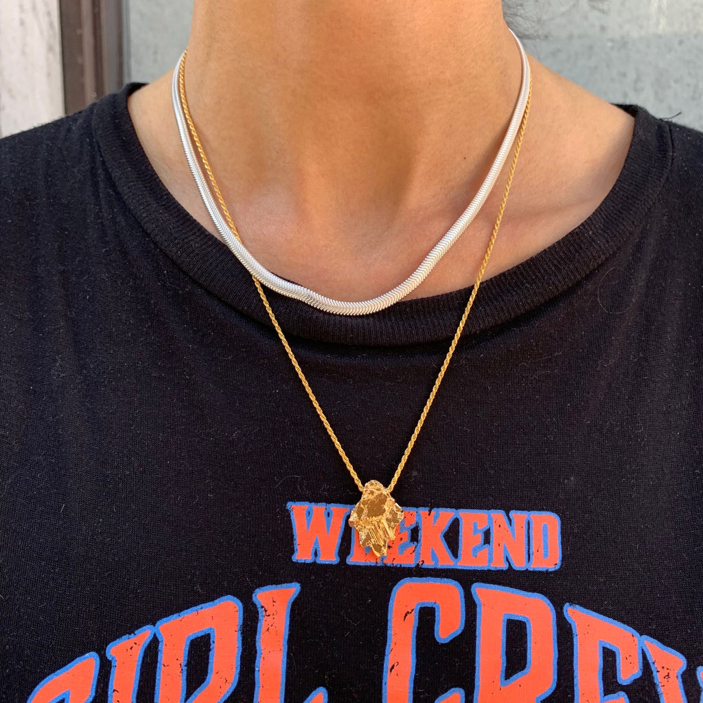 Hematite Gold Plated Necklace