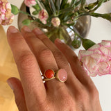 Small Pacific 18K Gold Ring w. Coral