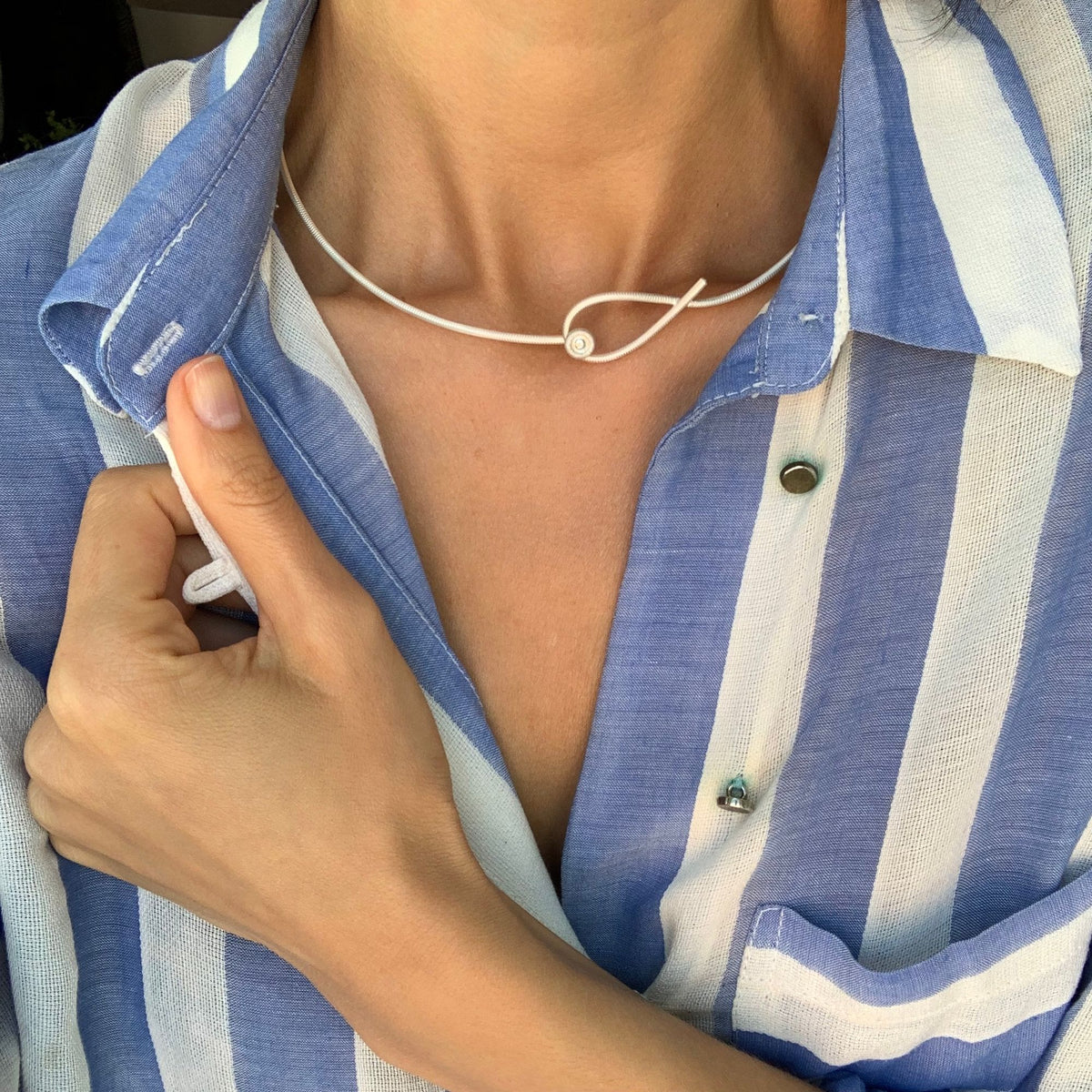Kharisma silberner Neckring