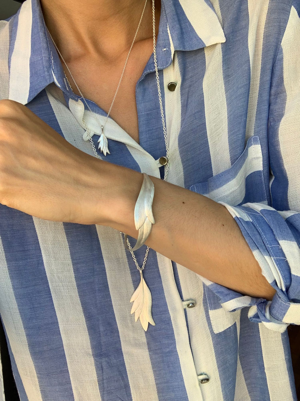 Aura Armreif aus Silber