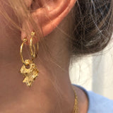 Hematite Gold Plated Earrings