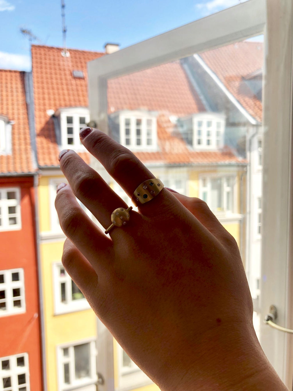 Luna 18K Guld Ring m. Diamanter