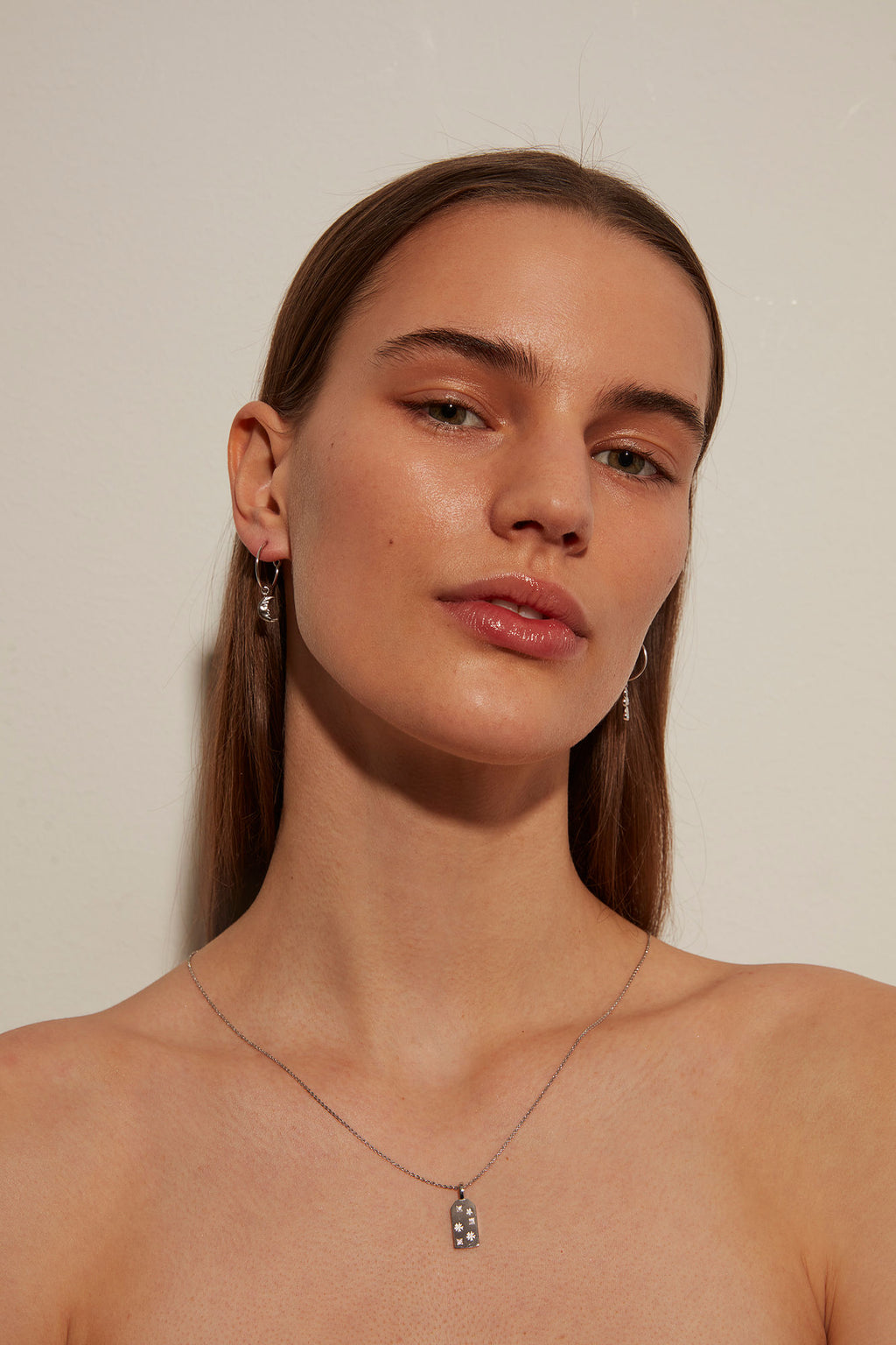 Moonlight Silver Hoops