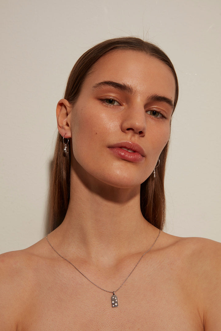 Moonlight Silver Hoops